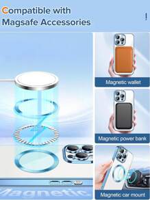 1 pièce Coque de téléphone magnétique électrolytique complètement enveloppée avec miroir, compatible avec iPhone 11, 15 Pro Max, 14 Pro Max