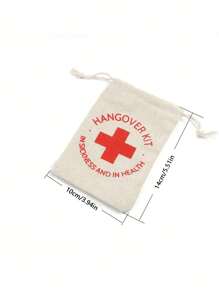 30 Pcs/Lot 10x14cm Storage Bags For Hangover Kits Wedding Bachelor Party Favors Package Linen Drawstring Pouches