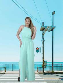 Women Jumpsuits - 青檸色 - 查看 3