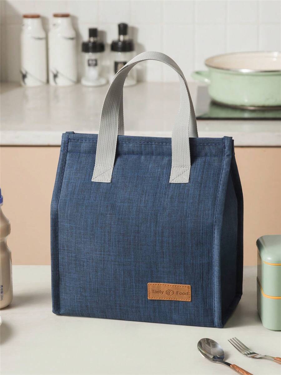 1pc Gray Large Oxford Cloth Insulation Bag Ice Bag Portable Outdoor Travel Picnic Bag Thickened Large Capacity Waterproof Portable Lunch Bag Work And School Lunch Box Bag Lunch Bag School Organizer Bags Teacher Storage Bags Classroom Bags Classroom Organizer Bags Insulated Woman For Women Ladies School Supplies Stuff Accessories Back To School Supplies Bag For School School Accessories School Stuff