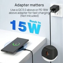 无线充电座兼容 17/16/15/14/13/12 Pro Max/Mini/11/XS/XR/X/8 Plus，兼容耳机 Pro 4/3/2；快速充电板兼容三星 Galaxy S25/S24/S23/S23 Ultra/S22/S22+/S22 Ultra/S21/S21+/S21 Ultra/S20/S20+/S10/S10+/S9/S9+/S8/S8+、Note 20/10、Z Fold/Z Flip。 - 黑色 - 查看 8