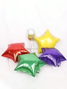 2 个五角星铝箔气球，适用于婚礼/生日/周年纪念/单身派对、家居装饰气球、圣诞装饰 - 金色 - 查看 4