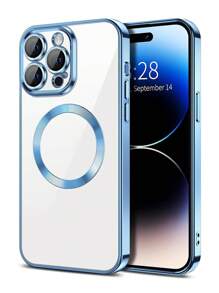 1 pièce Coque de téléphone magnétique électrolytique complètement enveloppée avec miroir, compatible avec iPhone 11, 15 Pro Max, 14 Pro Max