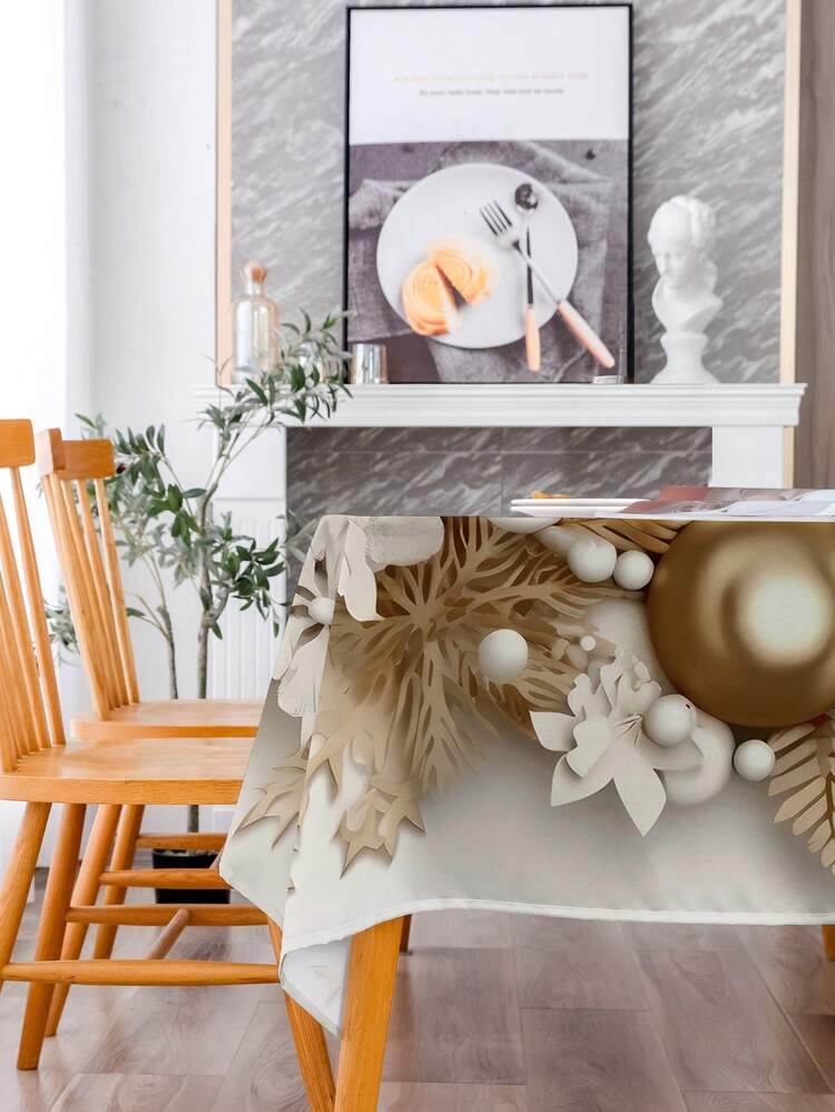 1 件聖誕主題印花桌布 - 彩色 - 查看 4