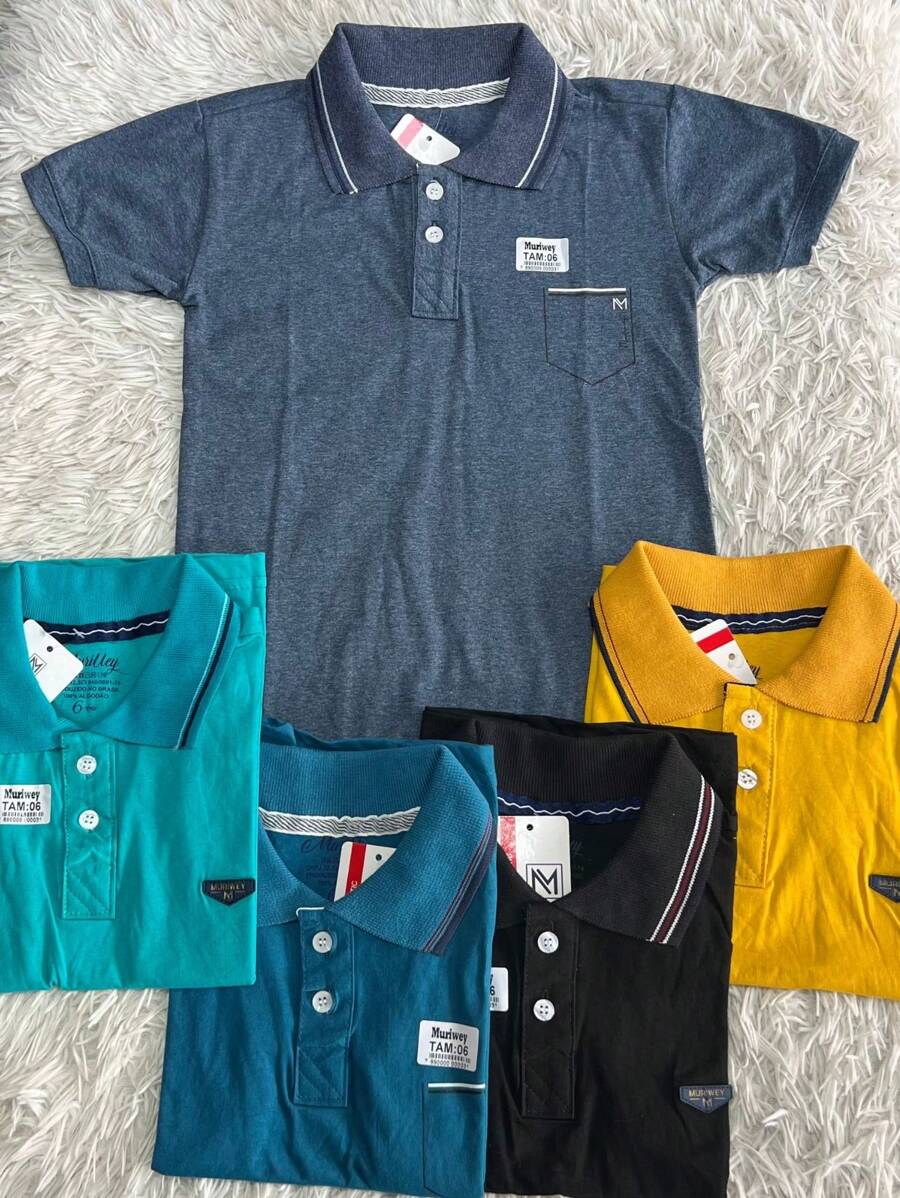 Young Boys Polo Shirts - 黑色 - 查看 1