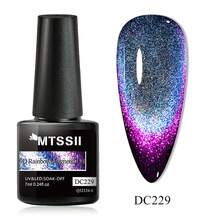 7Ml 9D Rainbow Glitter Cat Magnetic Gel Nail Polish Holographic Blue Semi Permanent Soak Off Sparkling Nail Varnish Galaxy Glitter Galactic Effect Gel Nail Polish - Blue - View 8
