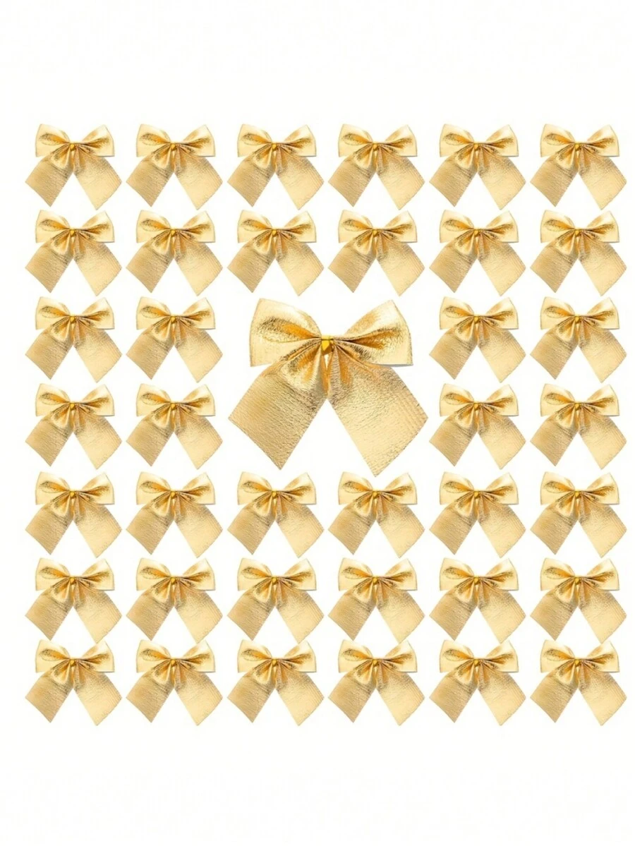 Christmas Bow Christmas Tree Decorations 48 Pcs 1 Pack - Gold - View 1