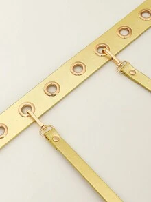 心型腰帶+腰鍊 - 金色 - 查看 2