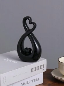 1pc Resin Creative Heart Shaped Home Decor Ornament For Display Cabinet, Wedding Party Decoration Best