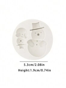 雪人帽子矽膠模具,用於製作翻糖,巧克力,diy手工黏土石膏裝飾飾品 - 灰色 - 查看 5