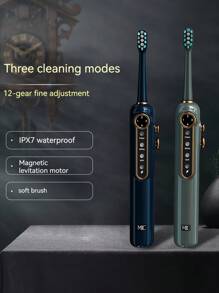 Y1 Electric Toothbrush With London Big Ben Design, 12 Modes, Multidimensional Care, Adults, Waterproof, Gift Set - Grey - View 3