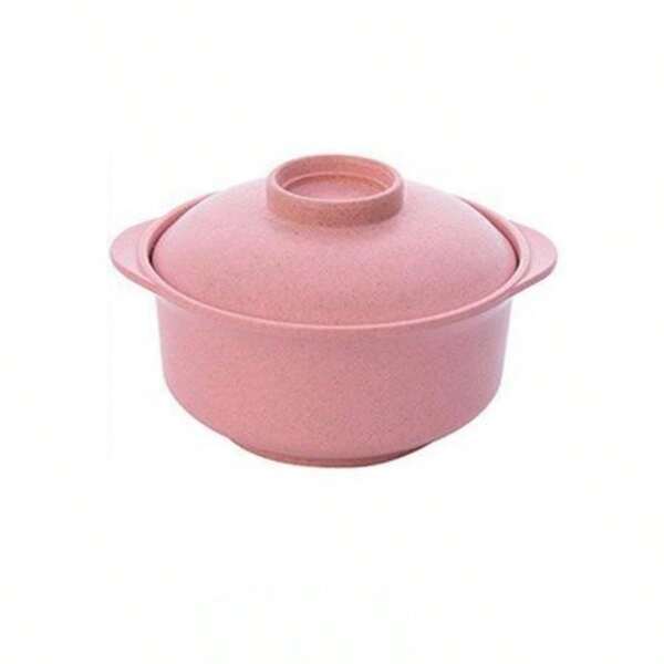 Lunch Tray Dishes Soup Bowl with Lid Dinnerware Pure Natural Wheat Straw Creative Salad Noodles