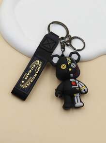 Llavero Estilo Punk De Oso Mecánico, Ideal Para Uso Diario, Regalo Para Fiestas, Adecuado Para Llaves De Bolso, 1 Ud. - Negro - Ver 4