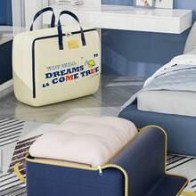 Đa Năng Vải Oxford Túi Bảo Quản Quần Áo, Có Tay Cầm, Cho Chăn, Hành Lý Trường Tổ Chức Túi Giáo Viên Túi Bảo Quản - Màu be - Xem 4