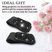 车载太阳镜架、皮质磁扣遮阳板太阳镜夹、车票卡收纳眼镜夹、男女车内配件