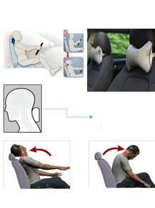 2 件裝 Pu 皮革汽車頸枕,通用型汽車座椅頭枕墊