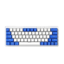 ZIFRIEND ZA63 60% Keyboard 63 Keys Hot Swappable Mechanical Keyboard - White with Klein Blue - View 1