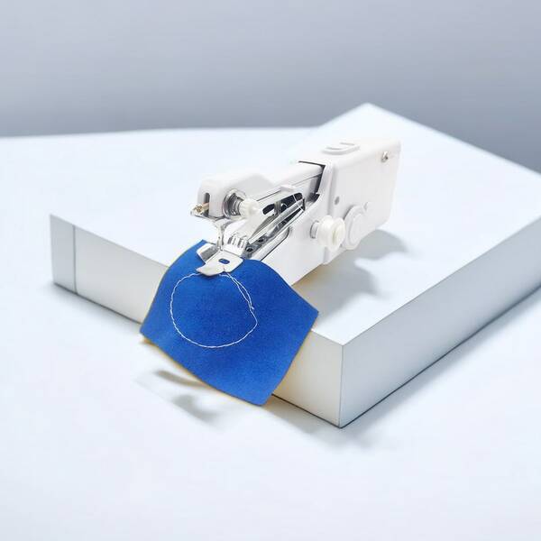 1pc Handheld sewing machine portable electric mini sewing machine white