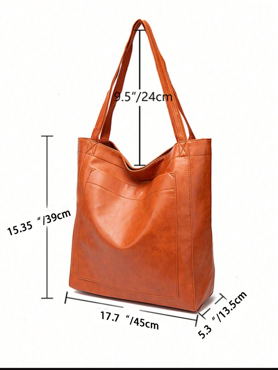 Vintage & Simple Tote Bag,Versatile Handbag Large Capacity Single Shoulder/Crossbody Bag, Trendy