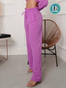 Women Pants - 紫羅蘭色 - 查看 2