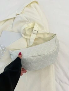 Túi Crossbody Nữ Hình học - Màu be - Xem 4