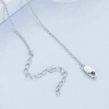 bamoer 1入組925純銀藍色的孔雀羽毛墜飾項鍊