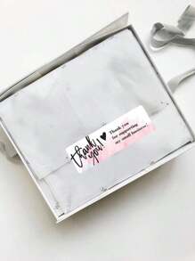 1roll/Package 120pcs Pink Floral Thank You Stickers, Gift Box Sealing Stickers, Non-Adhesive Labels,Christmas