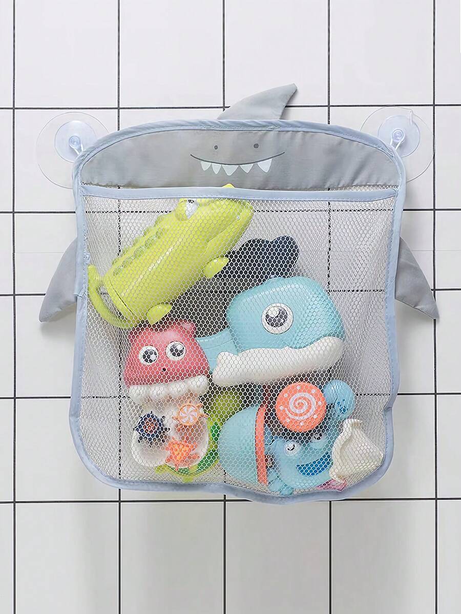 1 組卡通廚房和浴室網狀儲物掛包,多用途玩具掛包,兒童吸盤浴室掛包 - 灰色 - 查看 1