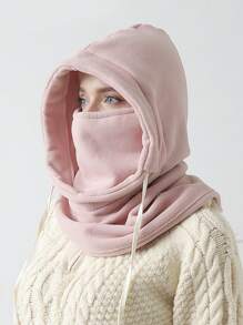 1 pc pink woman's fleece hat, sun proof cycling hat - Pink - View 1