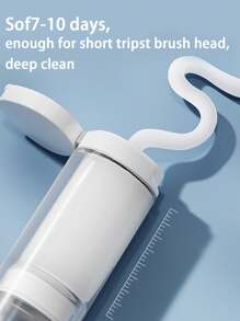 1pc Blue 3 In 1 Portable Travel Toothbrushes With Built-In Refillable Toothpaste Tube, Built-In Toothbrush Case, Extra Soft Bristles And 1 Cleaning Brush, Travel Size Toiletries Orthodontic Toothbrush, Travel Supplies Home Bathroom Decor Fall Decor Back To School