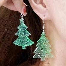 1pc Christmas Tree Shaped Silicone Mold For Diy Crystal Epoxy Jewelry Pendant And Earrings Making - White - View 3