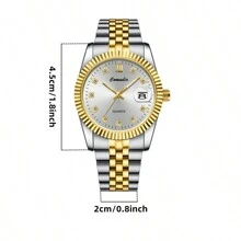 Comudir Đồng Hồ Quartz Nam - Vàng - Xem 5