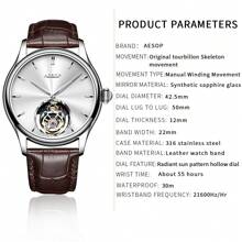 SEAKOSS 陀飞轮手表男士原装机械腕表蓝宝石手动上链机芯男士手表 - 白色 - 查看 3