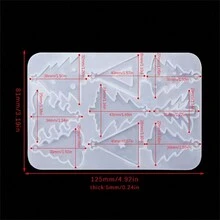1pc Christmas Tree Shaped Silicone Mold For Diy Crystal Epoxy Jewelry Pendant And Earrings Making - White - View 2