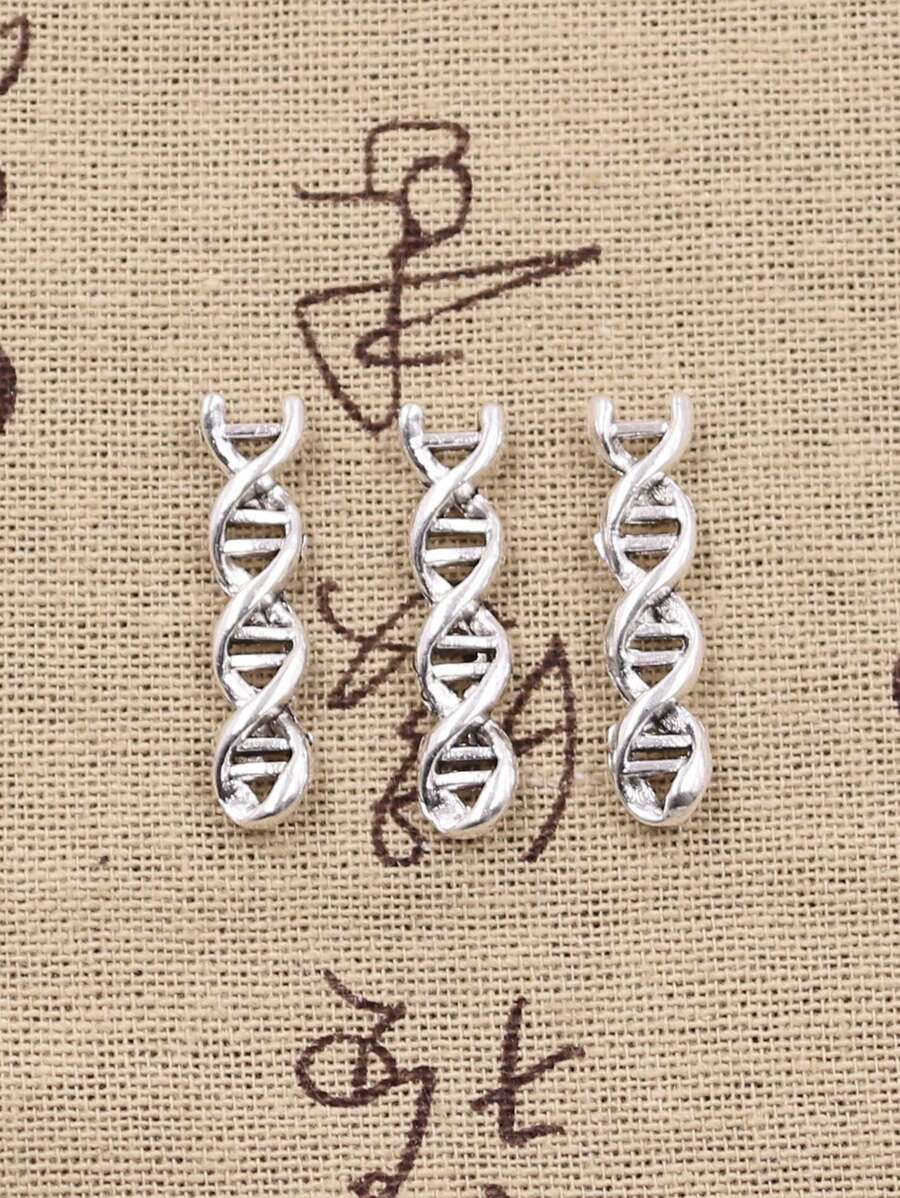 hroryn 20Pcs Charms Deoxyribonucleic Acid Dna Antique Silver Color Pendants Making DIY Handmade  Finding Jewelry - Antique Silver - View 1
