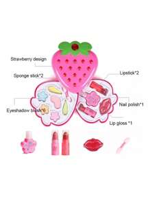 Maquillaje En Estuche Infantil Para Niñas Juguete Cosméticos - Rosa - Ver 2