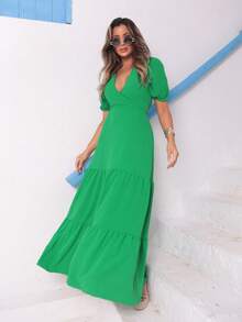 Women Dresses - Green - View 1