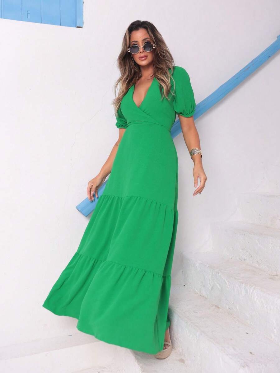 Women Dresses - Green - View 1