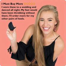 2雙防滑高跟前腳墊,加厚矽膠鞋墊,半碼腳墊 - 杏色 - 查看 2