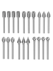 Vmingo Kit Broca Punta Diamante Grabado Mototool Rectificado 20uds. - Plateado - Ver 2