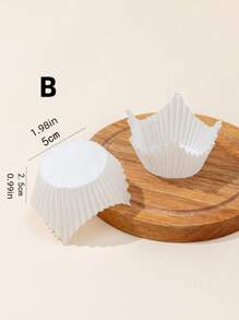 100pcs Plain Cupcake Paper Cup - White - View 8