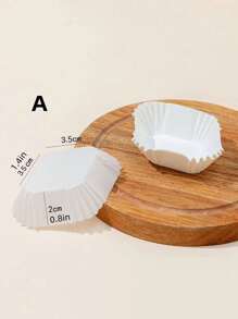 100pcs Plain Cupcake Paper Cup - White - View 7