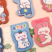 5 Piezas Marcadores Magnéticos De Dibujos Animados Al Azar Con Diseño De Lindo Conejo Y Oso Para Uso Diario - Multicolor - Ver 4