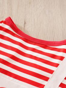 1 件條紋吊帶聖誕老人設計寵物衣服帶 3d 絨球