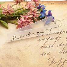 1pc Transparent Plastic Template For 6inx2in Debossed & Embossed Flower Making - Clear - View 3