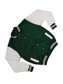 Chamarra beisbolera para caballero - Verde - Ver 1