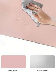 Desk Dual-sided Large Mouse Pad, Pink/silver - Multicolor - View 4