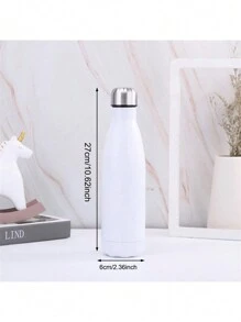 1個廚房配件絕緣水瓶,17盎司不銹鋼水瓶,雙層真空可重複使用不滲漏的運動水瓶杯,適用於跑步健身騎行兒童保溫保冷