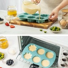 12入組不粘硅膠烘焙套裝 - 彩色 - 查看 7