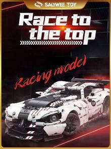 1060pcs Blocks Dodge Viper Super Racing Car DIY Creative Super Racing Car Model Building Block Sets Best Gift Toys For Boys&Girl - Multicolor - View 1